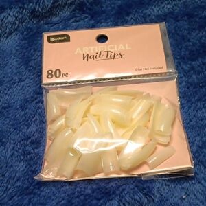 80pc Cream Artificial Nail Tips